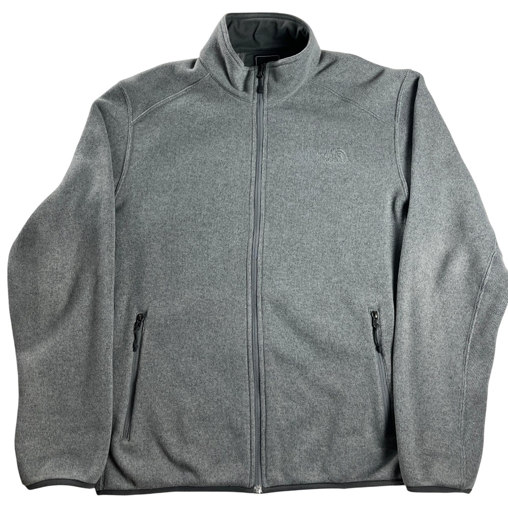 The North Face Gordon Lyons Sweater Fleece Jacket Gray Mens XL